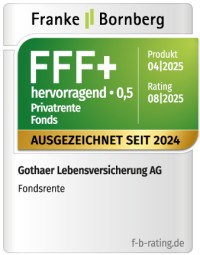 Siegel: Die Fondsrente der BarmeniaGothaer erhält von Franke und Bornberg die Note hervorragend