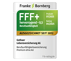 Siegel: Franke und Bornberg geben der Berufsunfähigkeitsversicherung ohne Arbeitsunfähigkeit die Note hervorragend