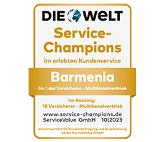 GOLD: Die Barmenia gehört erneut zu den Service-Champions 2023